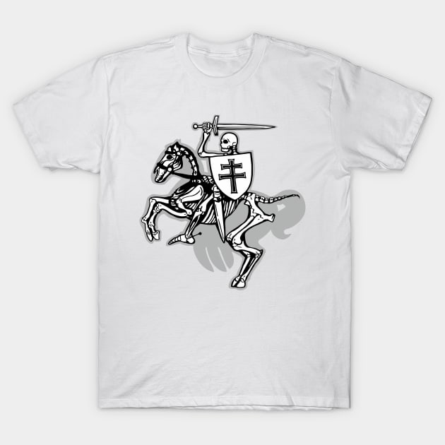 The Knight. The chase. T-Shirt by Alice and Wind